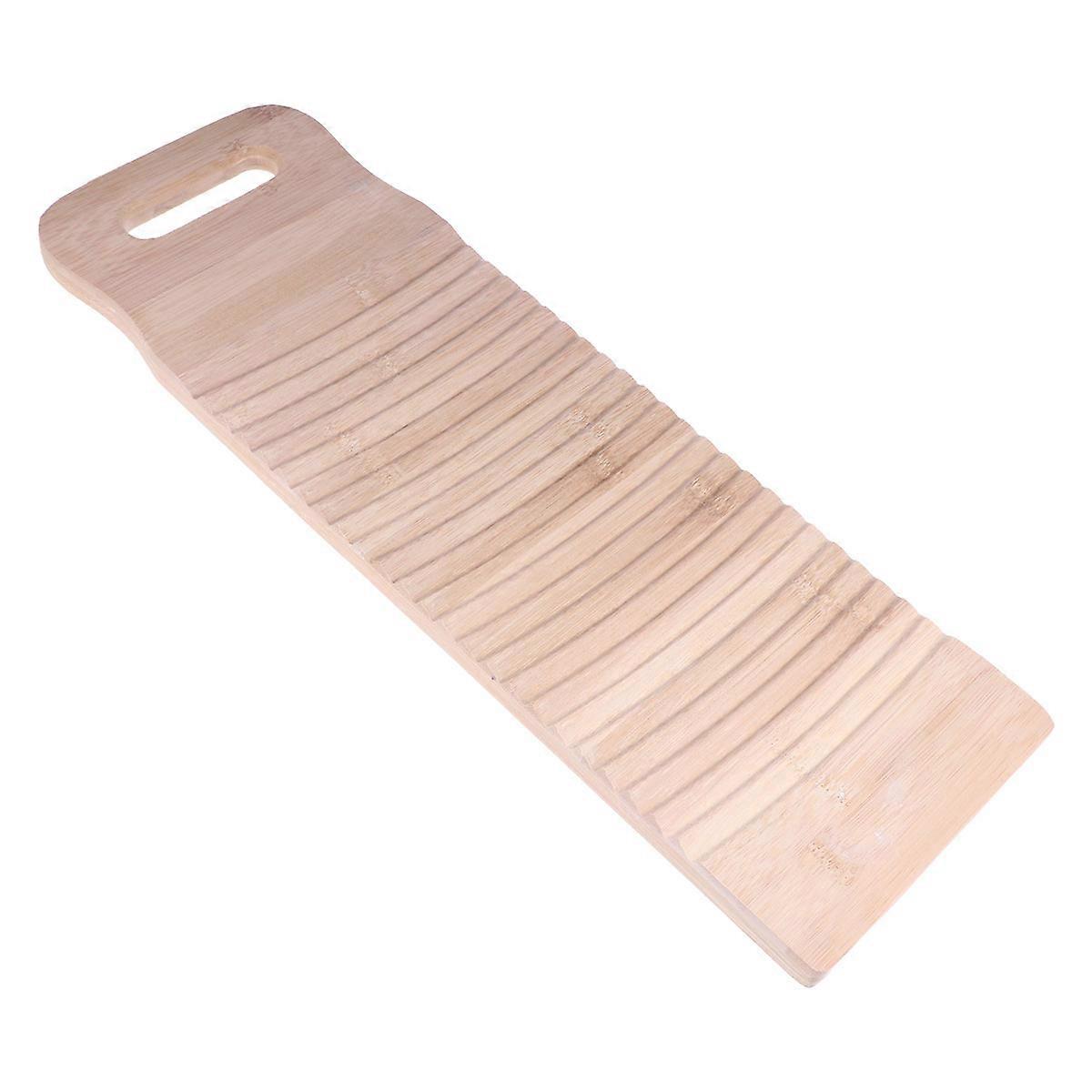 Solid Wooden Washboard Old-fashioned Laundry Washboard Antislip Shirts Cleaning Washboard