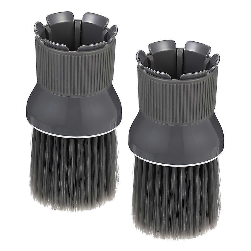 Grey Hairdressing Tool Neck Duster Brush for Efficient Use 2Pcs