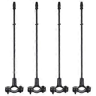 4pcs Bike Flag Pole Holder - Heavy Duty Flagpole Mount Clamp for 5/8-1 Inch Handlebar - Safety Flag Stick for Motorcycle Scooter Outdoor Cycling Race 