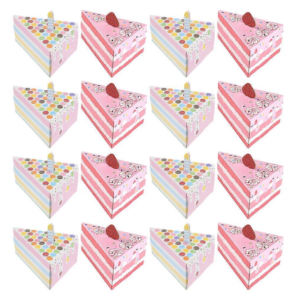 Triangle Cake Boxes Paper Box for Dessert Packaging 20Pcs Party Use