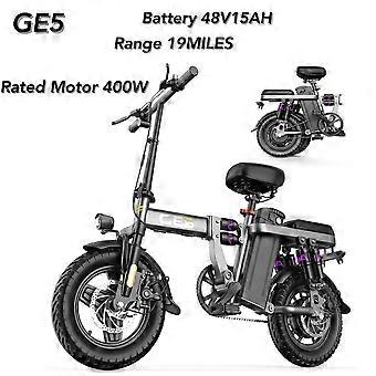 jiyun GE5 gray 48V15AH Full Suspension foldable compact portable electric bike 15.5mph