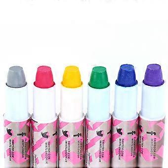 Kit de coloriage temporaire pour cheveux, 6 craies portables.