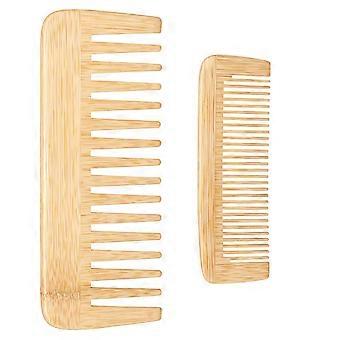 Wooden Wide Tooth Comb, Wide Tooth Wooden Comb, Bamboo Wides Tooths Detangling Combs, For Long Thick Curly Wavy Hair for Womens and Mens No Handle De