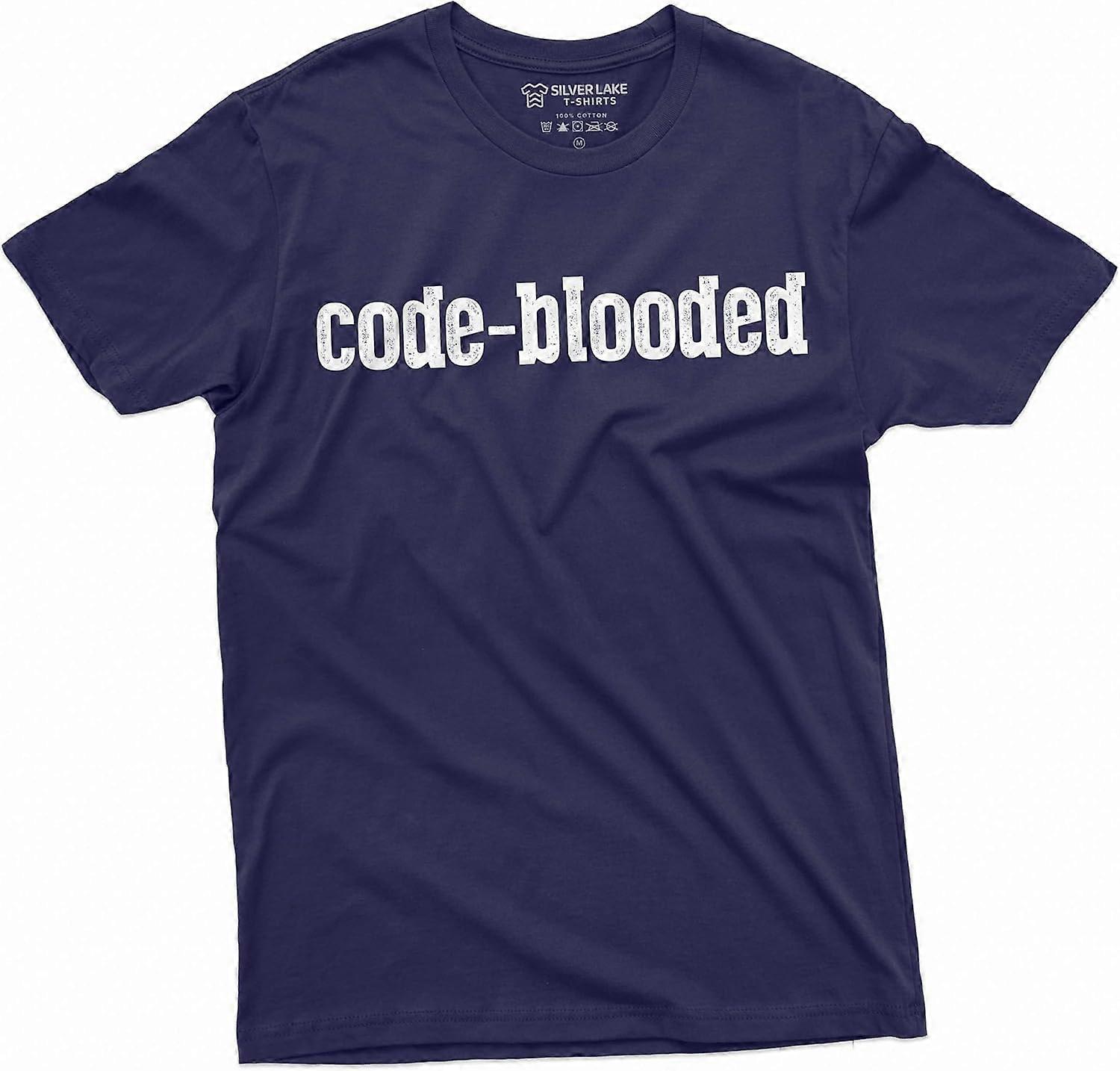 Programmer Funny T-Shirt Code-Blooded Coding Software Engineer Developer Humorous tee