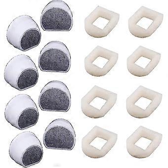 16-pack skumförfilter och kolfilter kompatibelt med Petsafe Drinkwell-fontän Inox 360 Avalon