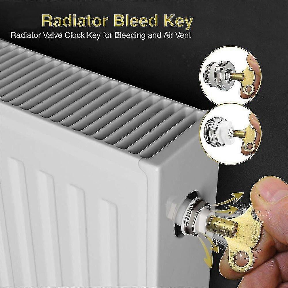 Radiator VVS Bleed Bleeding Key Keys Solid messing for ventilering Air Valve