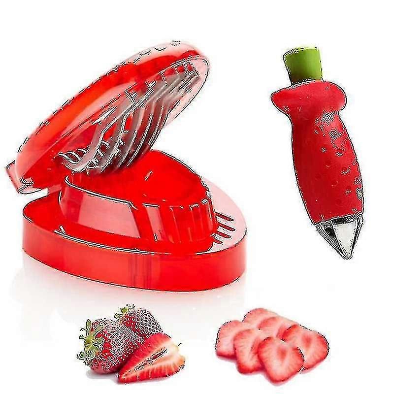 Strawberry Destemmer Fruit Kitchen Gadgets 2pcs / set
