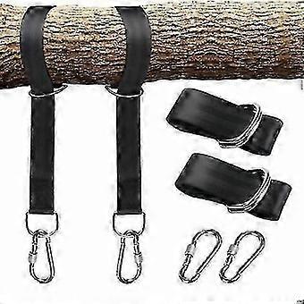 Boomschommelbevestigingsset. Sterk polyester. Roestvrijstalen karabiners. Draagvermogen van 180 kg. Eenvoudige installatie zonder boren.