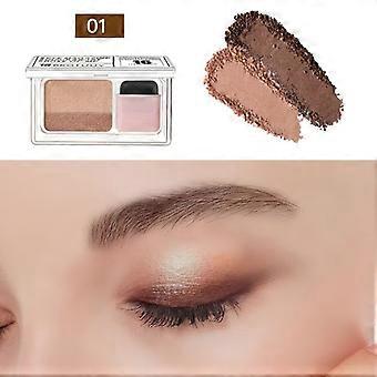 Shimmery Dual-Tone Eyeshadow Palette, 5-8 Versatile Shades, Easy Blend Long-Lasting Waterproof Eye Makeup with Brush