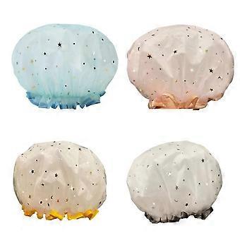 Bonnet de bain. Bonnet de douche imperméable. Bonnet de douche réutilisable pour protéger les cheveux des femmes. Bonnet de douche taille moyenne pour femmes et enfants, double épaisseur. PEVA