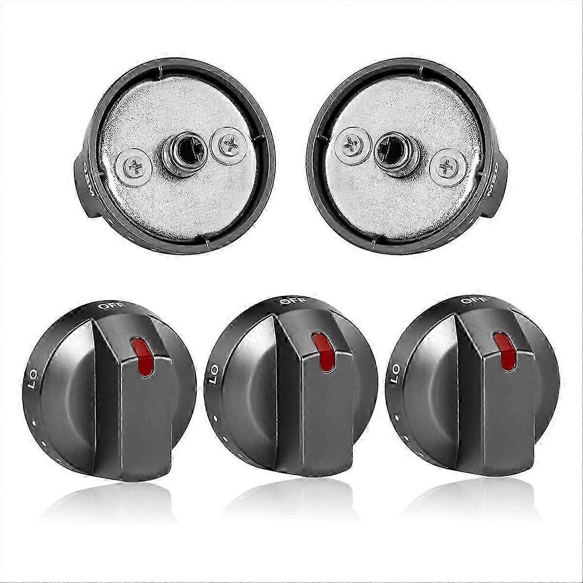 5Packs DG64-00473B Stove Gas Range Knobs compatible withSamsung Oven Knobs