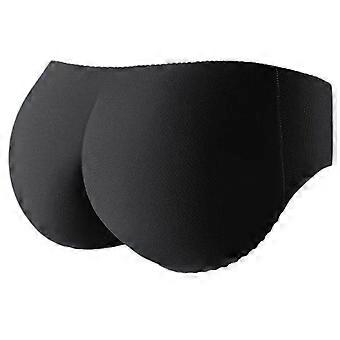 Hüftformende, gepolsterte Figurformer-Hose, nahtlos, mit Po-Polstern, Push-up-Effekt, Damenunterwäsche, niedrige Taille, schwarz, Größe S