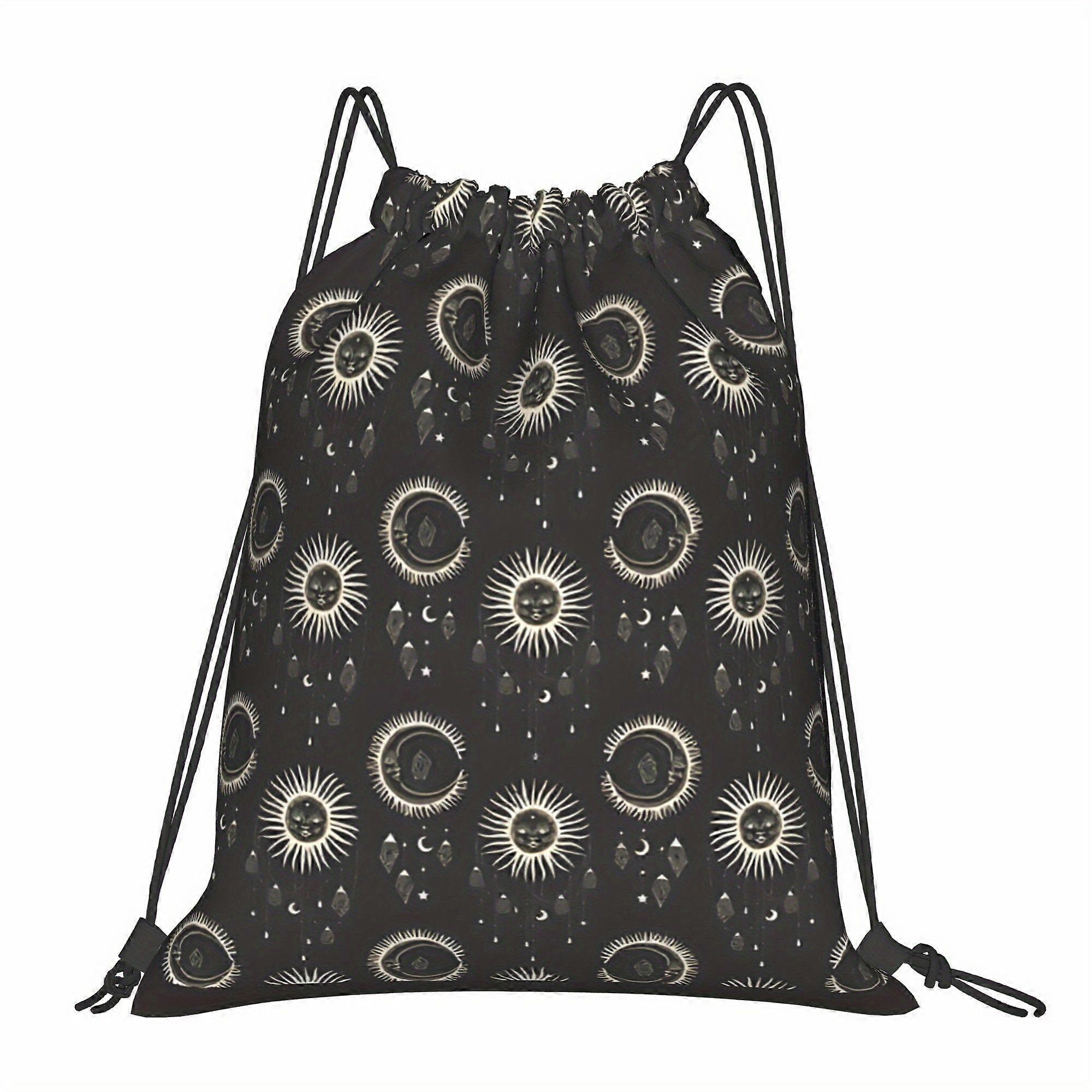 Sun Moon Bohemian Drawstring Pouch-Eazqw