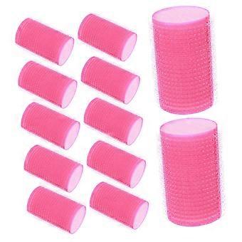 12pcs Soft Self-Adhesive Sponge Hair Curlers for Women, No Heat Flexible Styling Rollers