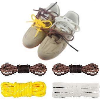 Mixed color round shoe laces for miu miu fashion sneaker, flat leather shoelaces [MI]