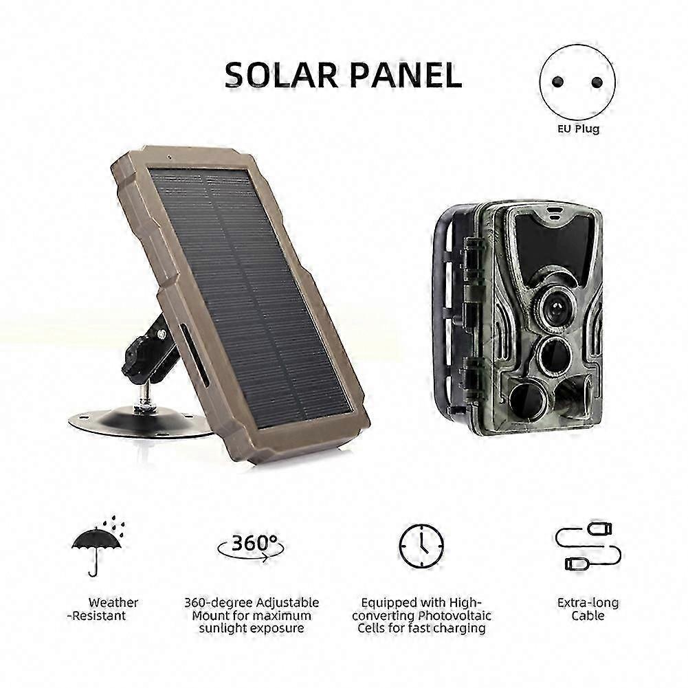 Solar Panel Kit for Suntek Trail Camera SP-03 Outdoor Camera Charging Panel EU Plug