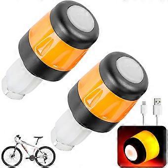 ulip Stuurhandvatverlichting Richtingaanwijzers voor Fiets Richtingaanwijzers voor E-scooters USB Oplaadbare Indicatorlamp Slimme Veiligheidswaarschuwingslampjes 3 Lampjes