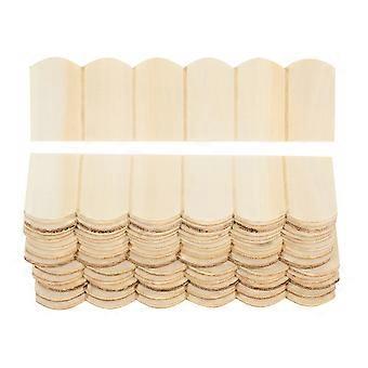 Holz-Dachziegel für Puppenhäuser zur Dekoration von Miniaturmöbeln, 36 Stück, Beige