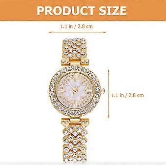 Rhinestone Embedded Decorative Women Watch for Elegant Style Wrist Watch