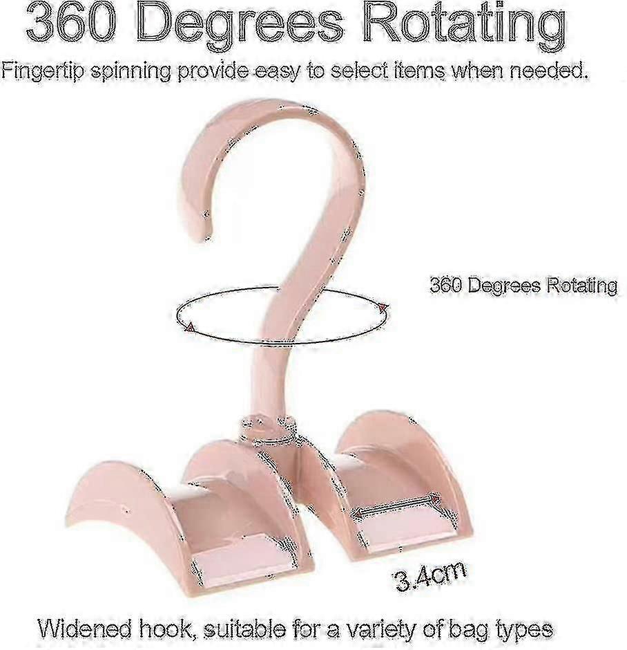 Multi-function Rotating Handbag Hanger Rack - 4 Pcs
