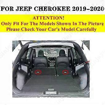 Car Trunk Mat compatible with JEEP Grand Cherokee Renegade Patriot Compass Flat Side Rear Cargo Protect Carpet Liner Cover Tail Boot Pad-Black Red-Che
