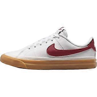 Nike Court Legacy Low top Skateboard Shoes White/Rubber Yellow/Team Red Unisex DA5380-132
