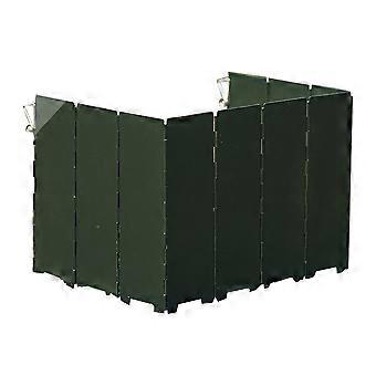 Camping Burner Windshield for Cooking Windproof Foldable Green