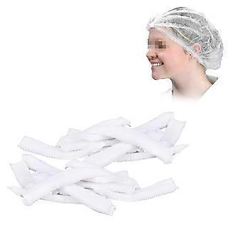 Disposable Shower Caps White Hair Bouffant for Fastening Hair 100Pcs