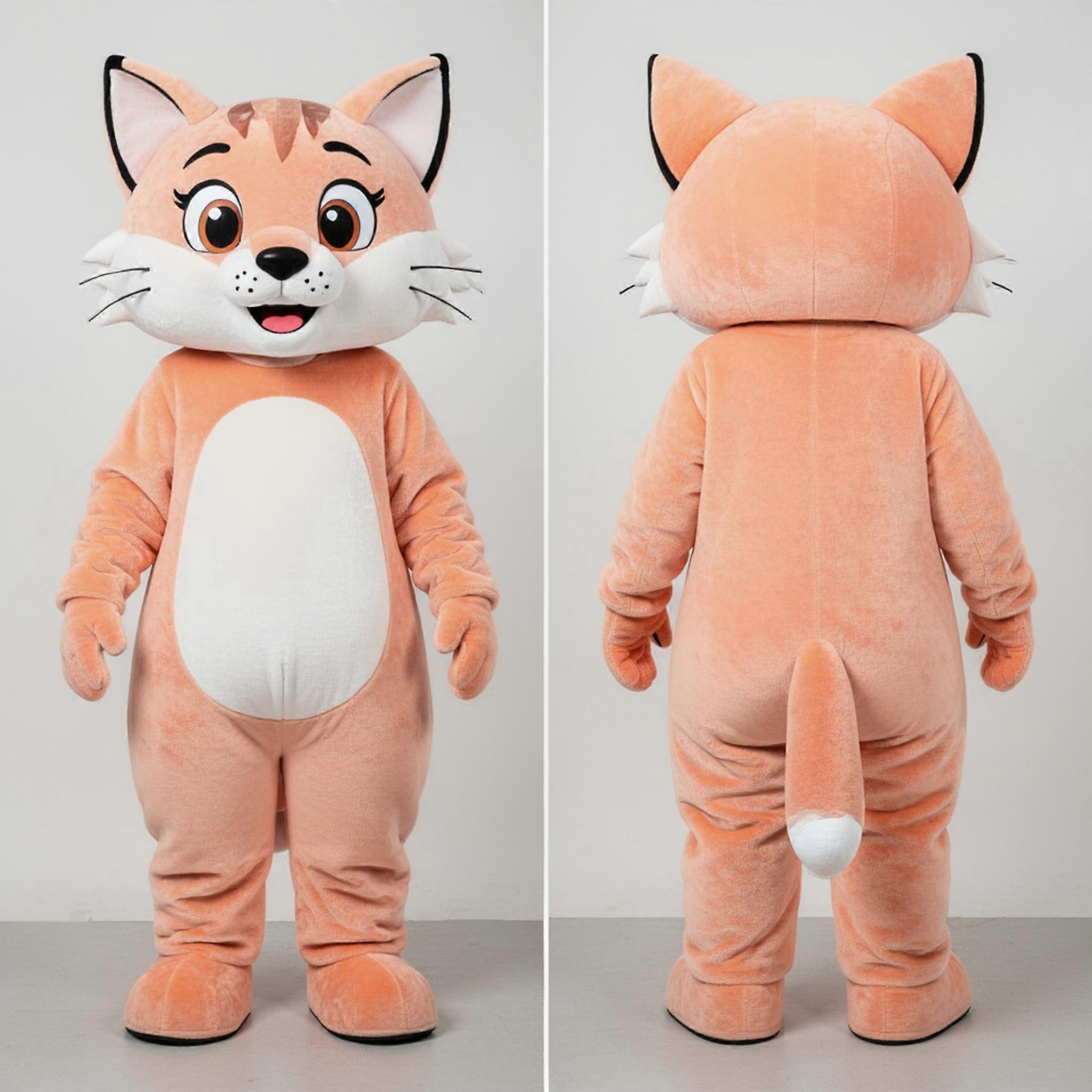 MASTICOT Peach Velvety Bobcat Mascot
