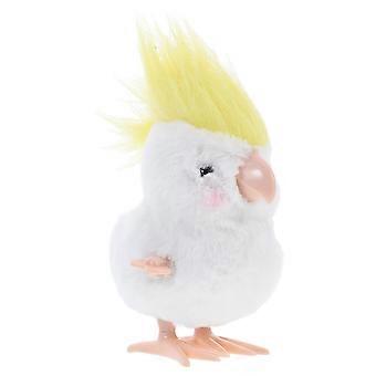Wind Up Jumping Plush Parrot Toy for Kids, Soft Clockwork Animal, No Battery, Easter Party Favor