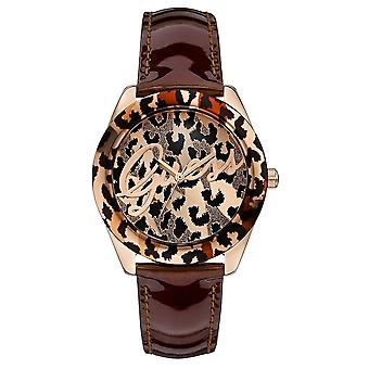 Regarder deviner tentatrice japonaise Quartz Analog Woman Watch avec Cowskin Bracelet W0455L3