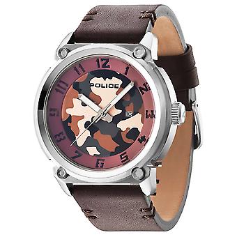 Politie horloges Armor Quartz analoge man horloge met R1451247002 Cowskin armband