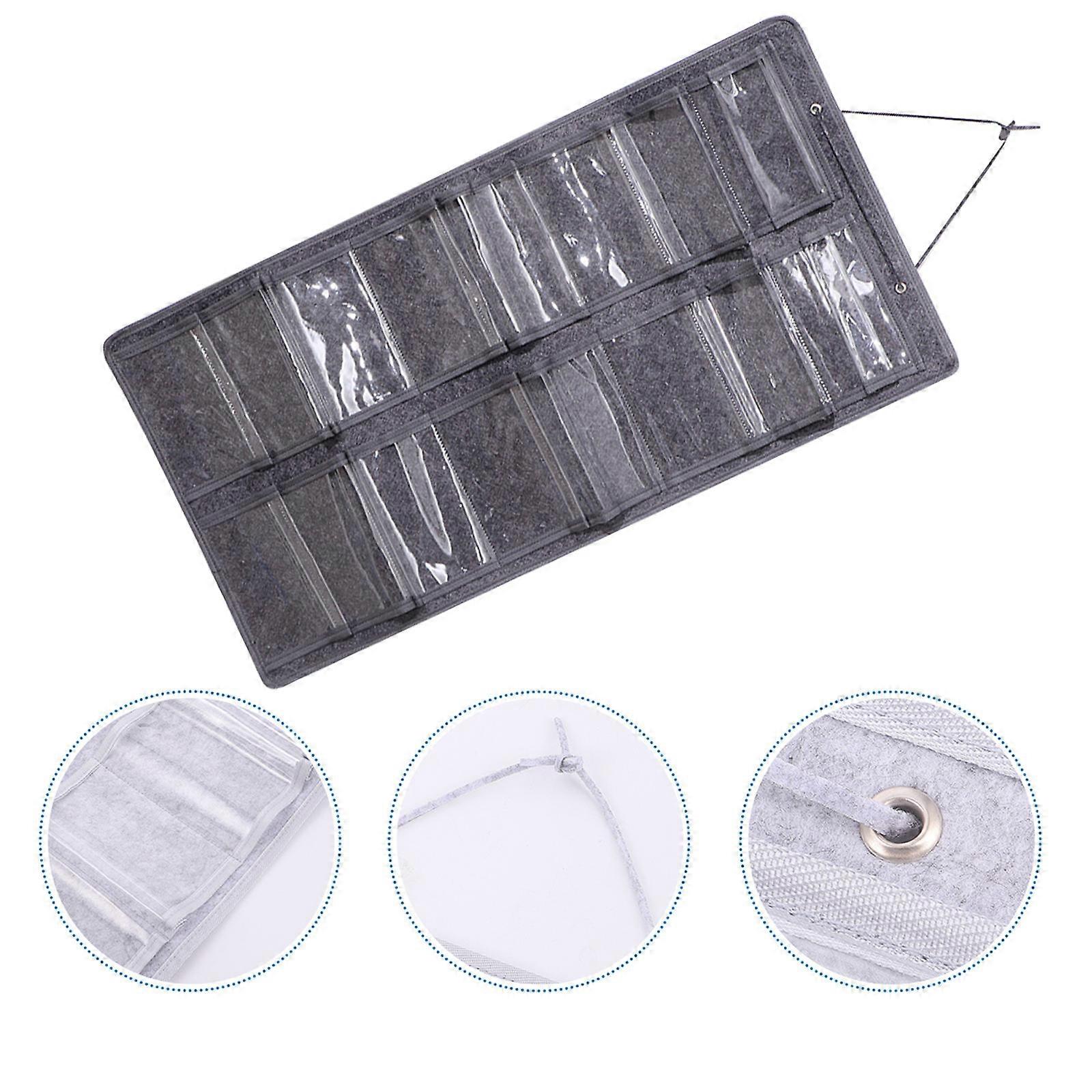 Solar Glasses Storage Case with Multi-Layer Pockets for Storage Use