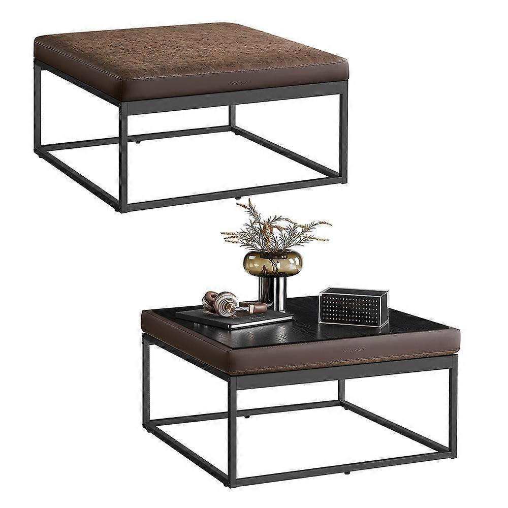 LUIZ Collection - Square Ottoman Footstool with Reversibl