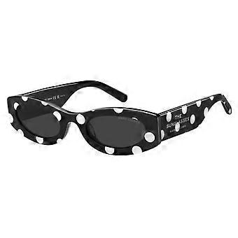Marc Jacobs MARC 858/G/S Asian Fit 80S/IR Full Rim Black Polka Dots Women Rectangle Sunglasses UV3 Original