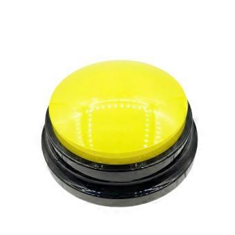 Dog Communication Buttons with 30Second Clear Recording, EasyPress Pet Training Voice Button Yellow