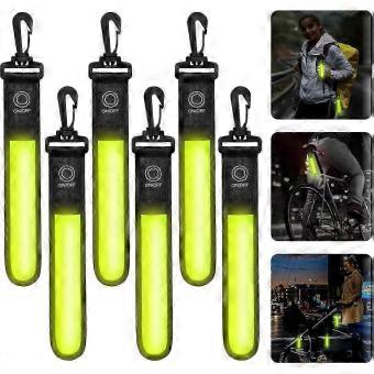 LED Flashing Reflective Bag Pendants, Safety Lights for Kids, 3 Lighting Modes, Waterproof PVC, 25cm, 4pcs