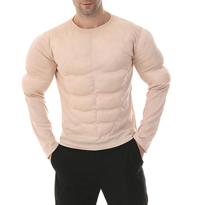 Adult Men Body Builder Costume Muscle Shirt Costume Outfit Halloween
