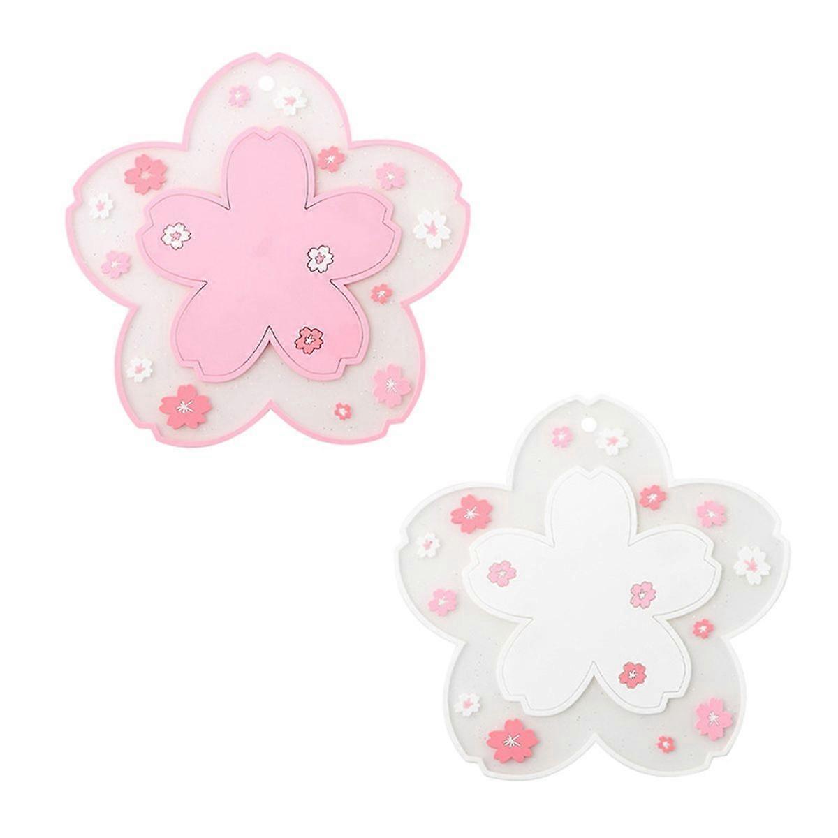 Elegant Cherry Blossom Drink Coasters