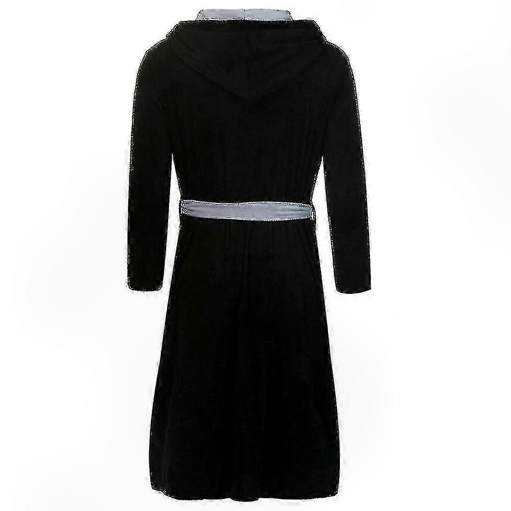 Hooded Fleece Bathrobe for Men