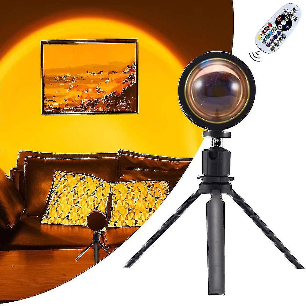 Sunset Projector Led Rainbow Projection Light Usb Sunset Lamp Projector Romantic Visual Led Light With 16 Colors