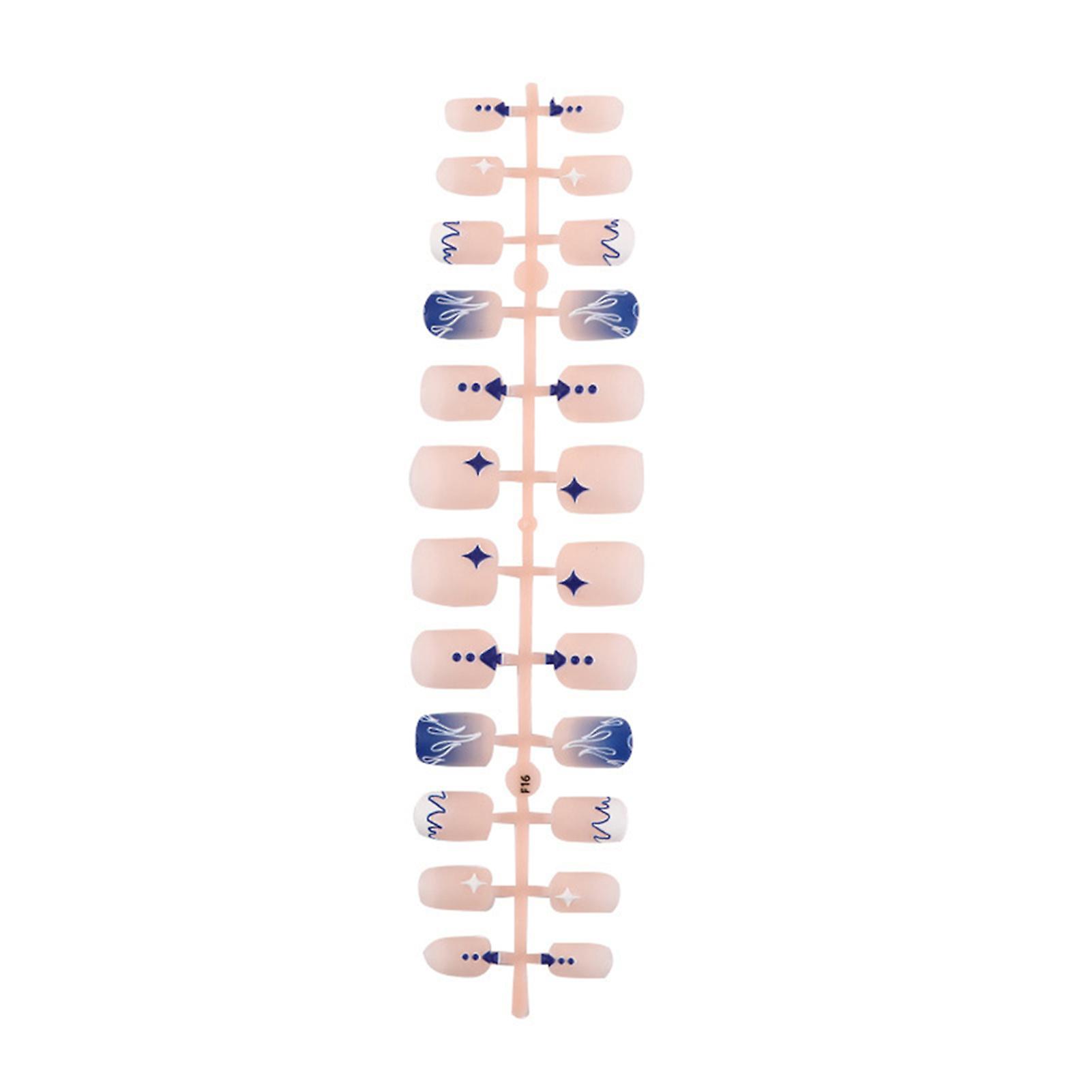 24pcs Reusable Nail Art Artificial Nails Durable Full Cover False Nails