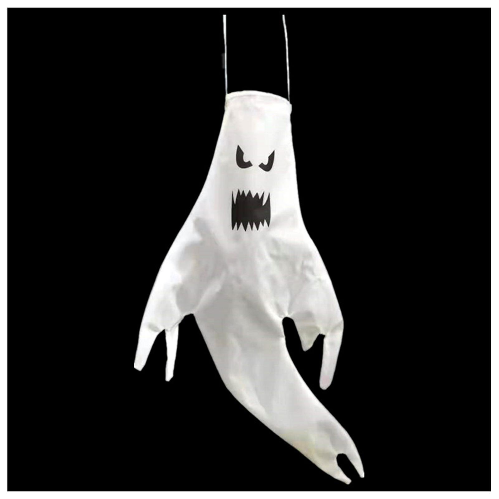 Halloween Ghost Windshield Charm Lightweight Hanging Polyester Taffeta Pendant For Halloween Holiday Parties Decor