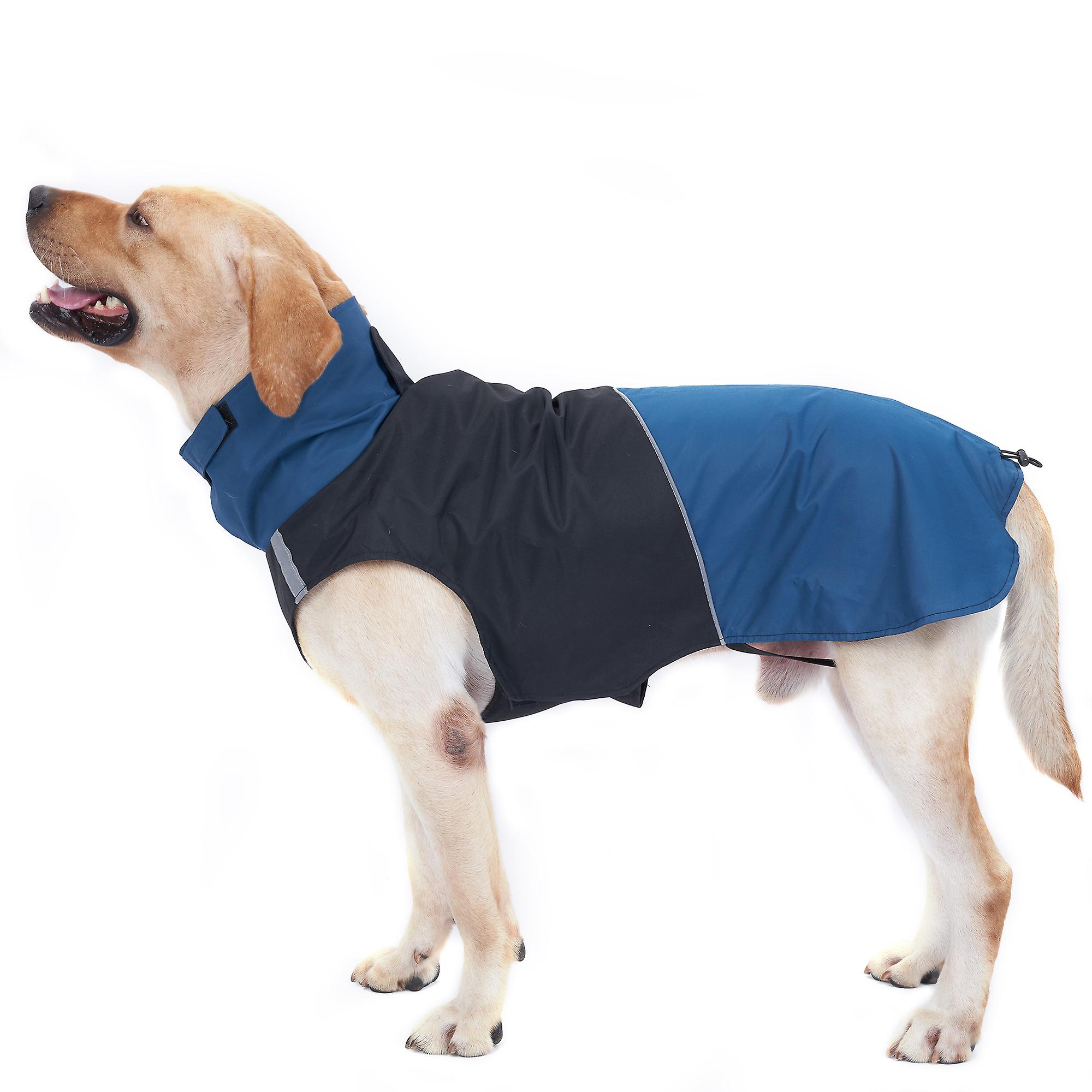 Dog Jacket Waterproof Turtleneck Reflective Outdoor Raincoat