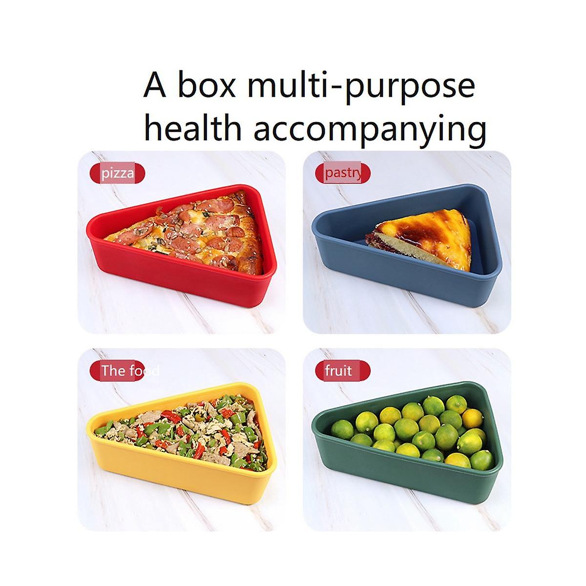Pizza Leftover Storage Container,Pizza Organizer Box Save Space Reusable Pizza Slicone Storage Cont
