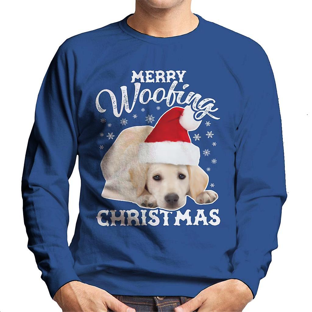 Merry Woofing kerst hond mannen Sweatshirt