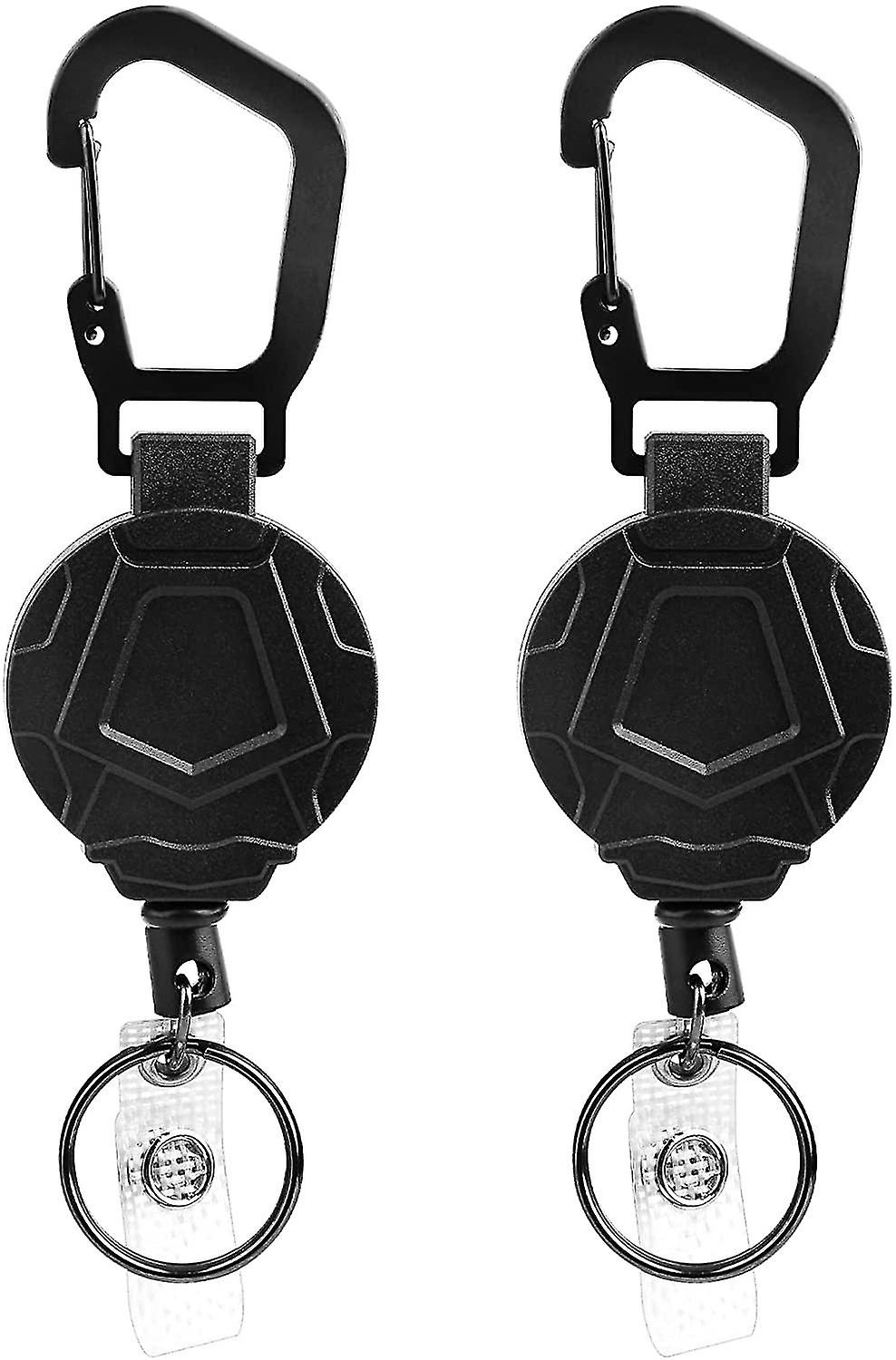 2 Pack Retractable Key Fob - More Heavy Duty