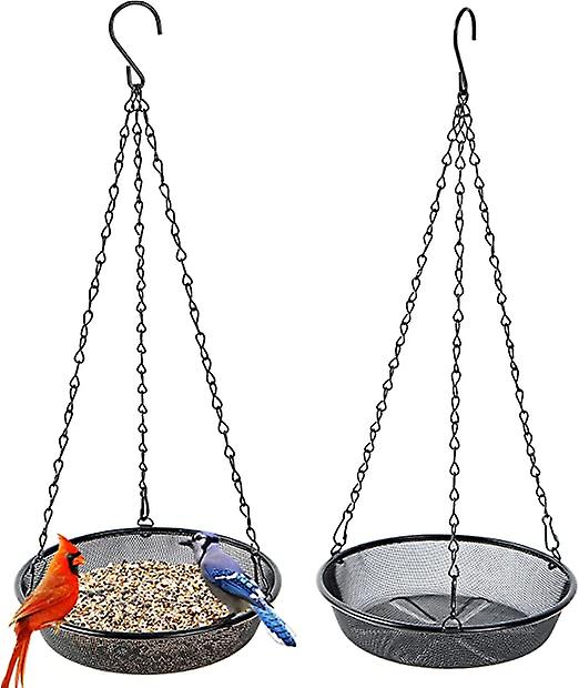 2pcs Bird Feeder Grid Wire Mesh Wild Bird Seed Dispenser
