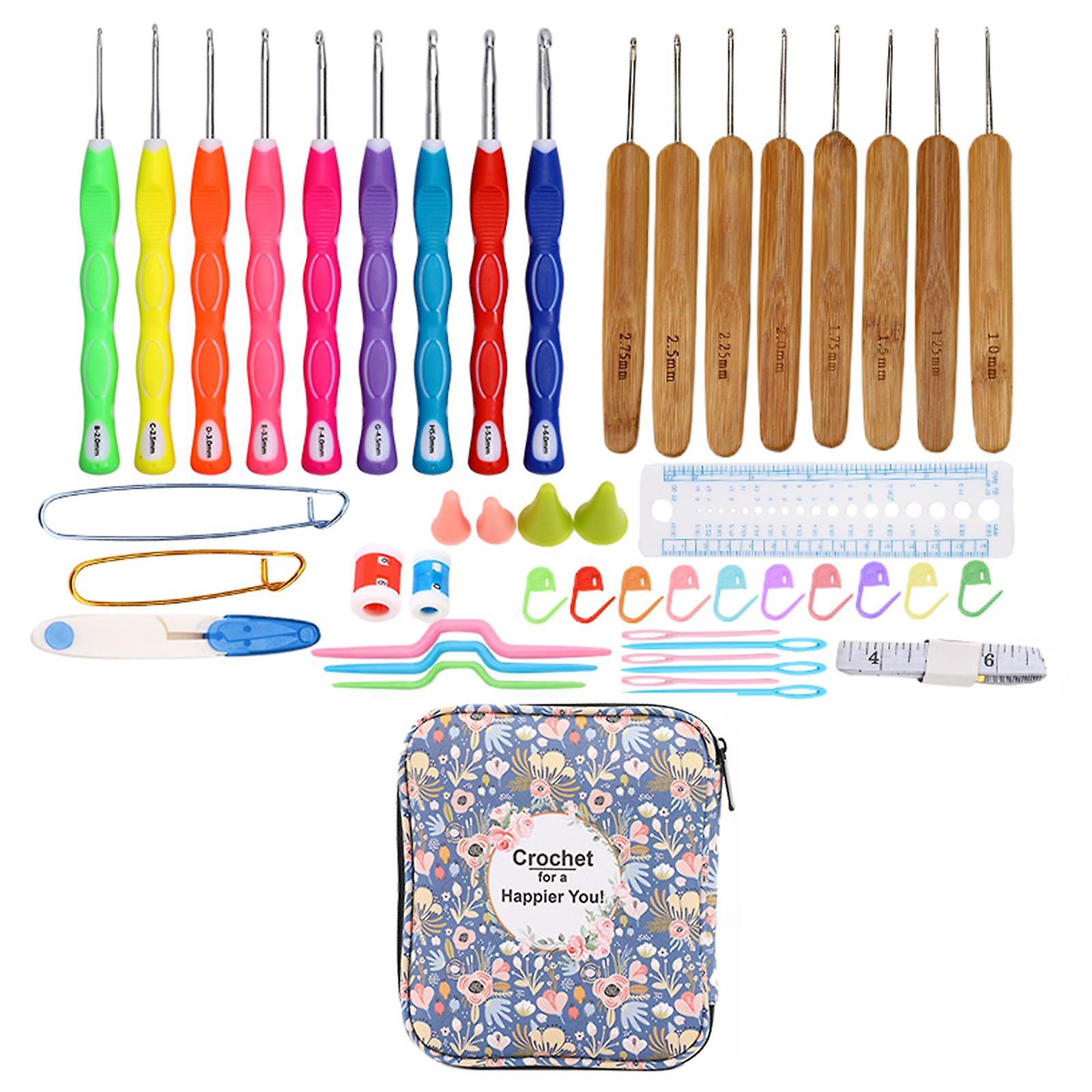 Knitting Kit with Storage Case Starter Kit for Crochet Beginner Adults