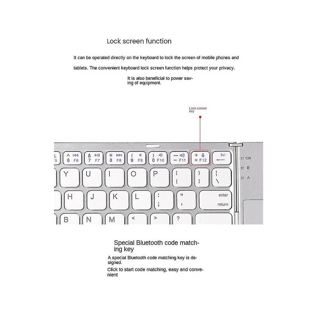 Portable Mini Three Folding Bluetooth Keyboard Wireless Foldable Touchpad Keypad For Ios,android,wi